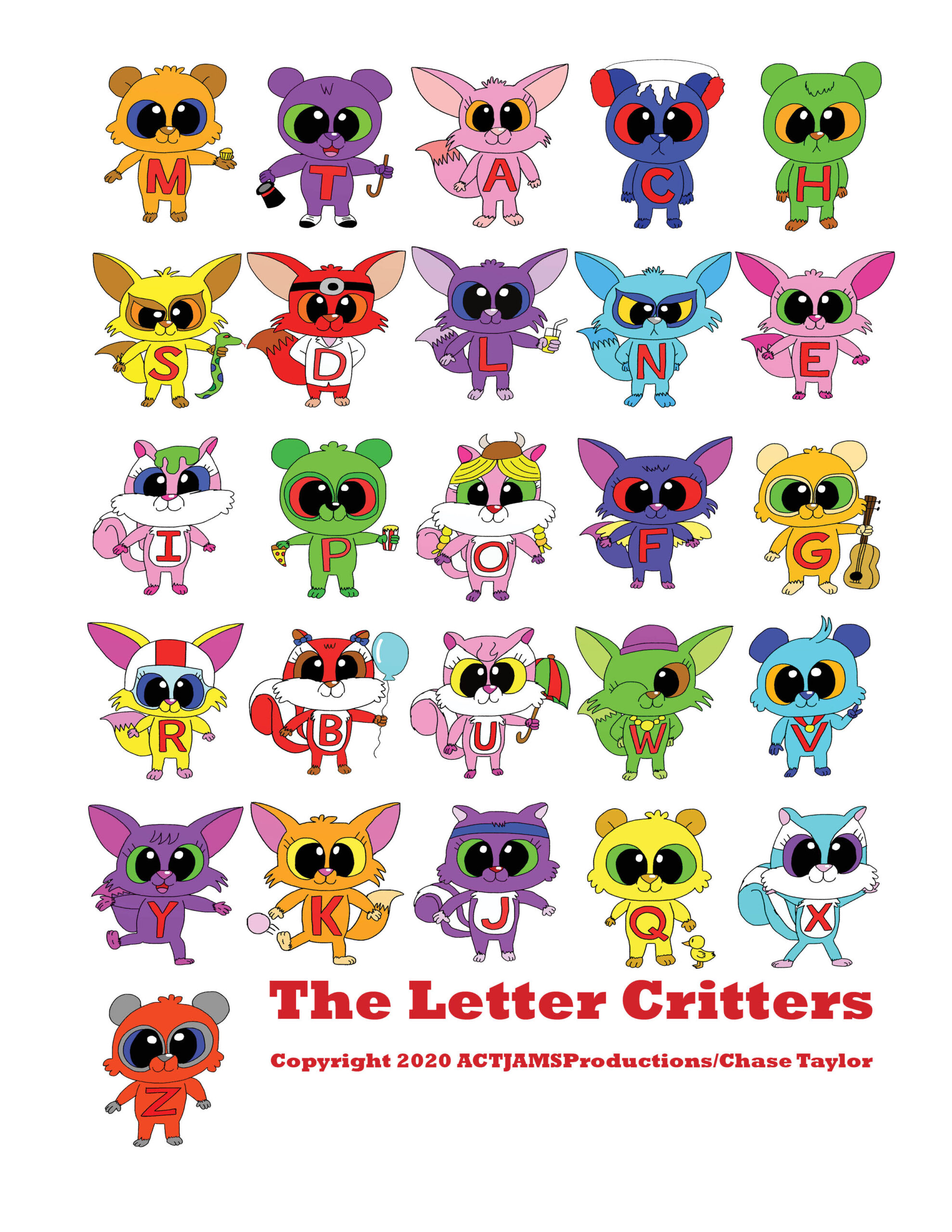 Chase’s Art Page – The Letter Critters and Chase's Creations